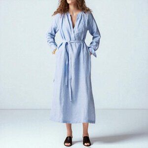 J. Crew Cabana dress in linen Petite XS